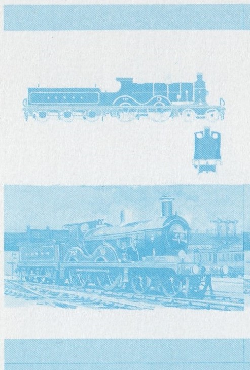 Saint Lucia Locomotives (5th series) 30c Blue Stage Progressive Color Proof Pair
