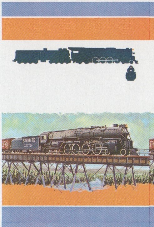 Bequia Locomotives (1st series) 5c All Colors Stage Progressive Color Proof Pair