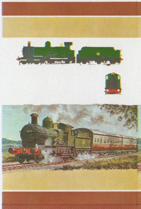 Bequia Locomotives (2nd series) $2.50 All Colors Stage Progressive Color Proof Pair