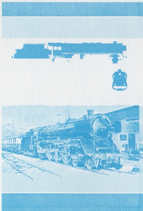 Union Island Locomotives (1st series) $2.00 Blue Stage Progressive Color Proof Pair