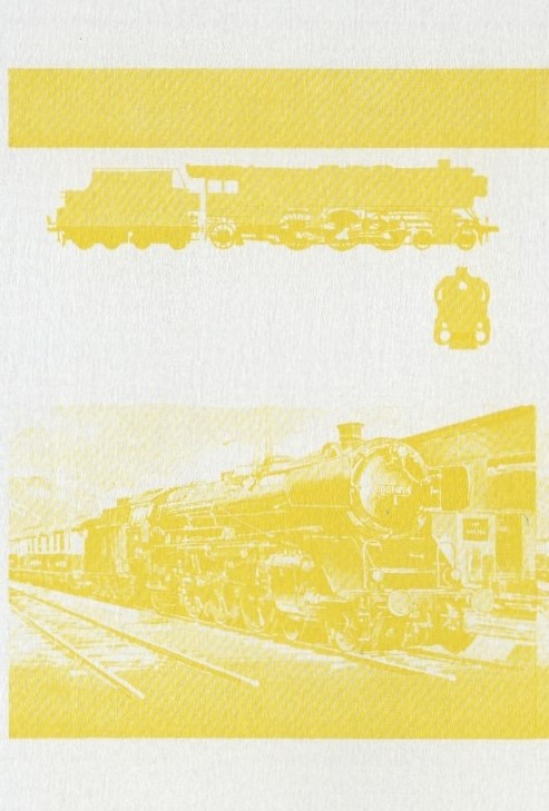 Union Island Locomotives (1st series) $2.00 Yellow Stage Progressive Color Proof Pair