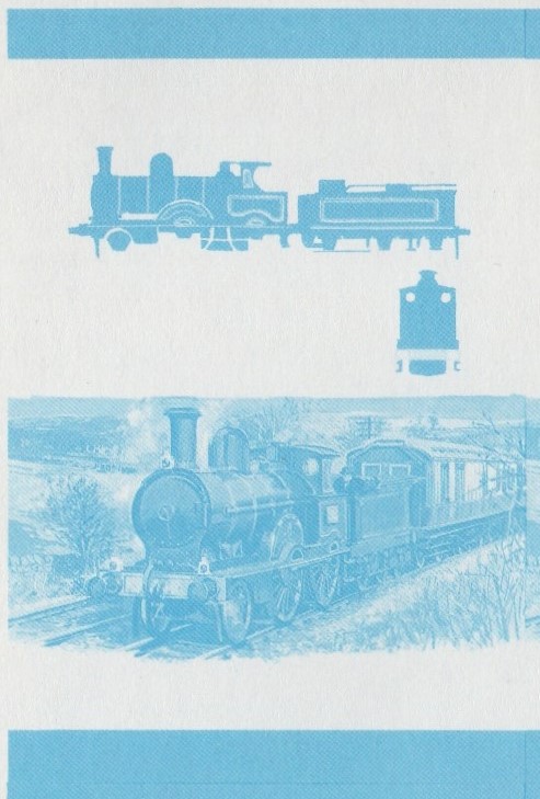 Union Island Locomotives (2nd series) $2.50 Blue Stage Progressive Color Proof Pair
