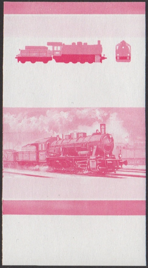 Union Island 2nd Series 10c 1912 K.P.E.V. Class G8 0-8-0 Locomotive Stamp Red Stage Color Proof From 6-Stage Set