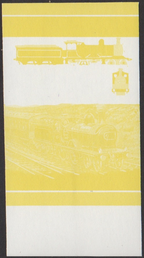 Union Island 3rd Series $2.00 1920 Gordon Highlander 4-4-0 Locomotive Stamp Yellow Stage Color Proof From 6-Stage Set