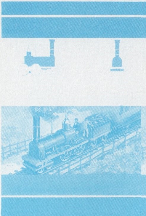 Union Island Locomotives (5th series) $1.50 Blue Stage Progressive Color Proof Pair