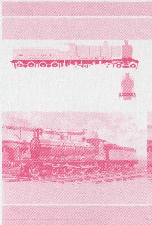 Union Island Locomotives (5th series) 15c Red Stage Progressive Color Proof Pair