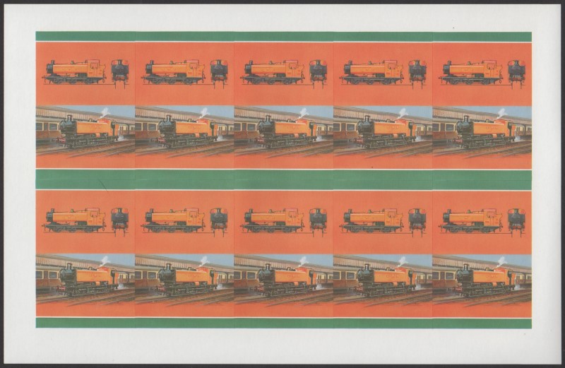 Union Island Locomotives (6th series) 40c All Colors Stage Progressive Color Proof Pane
