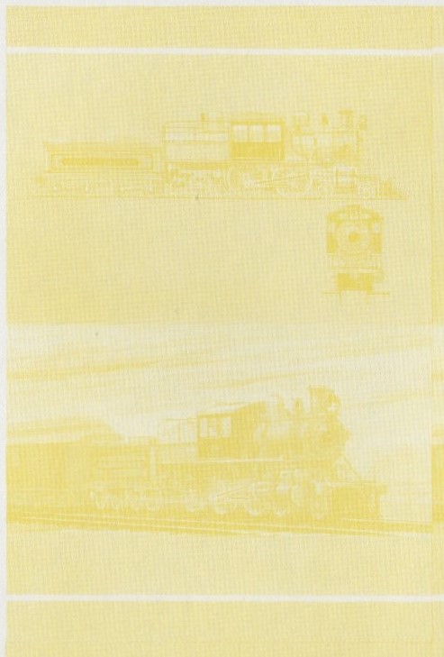Union Island Locomotives (7th series) 45c Yellow Stage Progressive Color Proof Pair