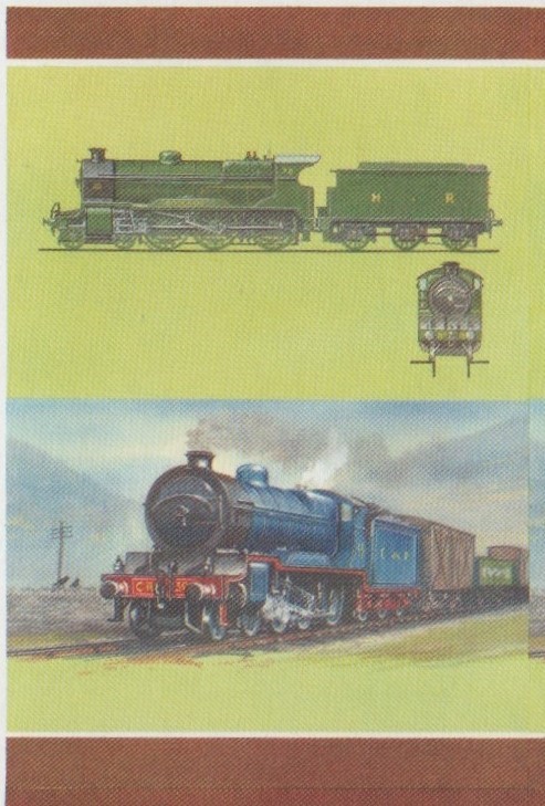 Union Island Locomotives (7th series) 75c All Colors Stage Progressive Color Proof Pair