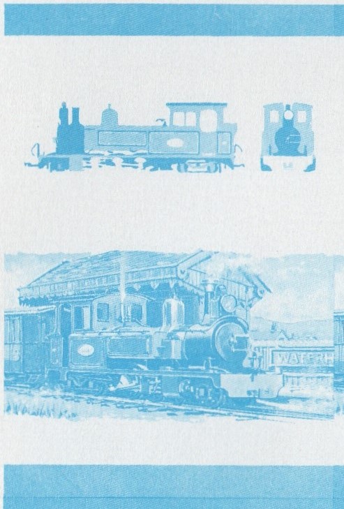Saint Vincent Grenadines Locomotives (2nd series) 60c Blue Stage Progressive Color Proof Pair