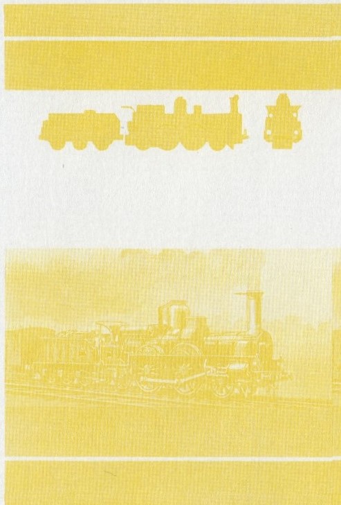 Saint Vincent Locomotives (5th series) 60c Yellow Stage Progressive Color Proof Pair