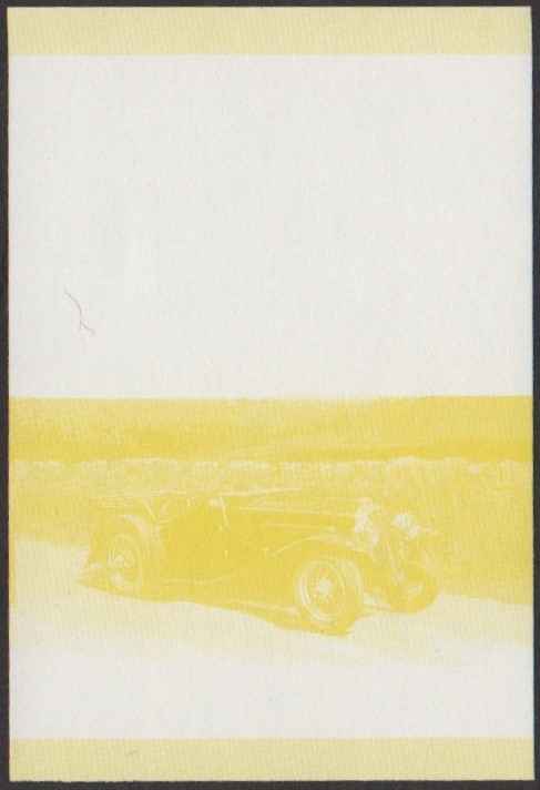 Niutao 2nd Series 20c 1935 Wolseley Hornet Special Automobile Stamp Yellow Stage Color Proof