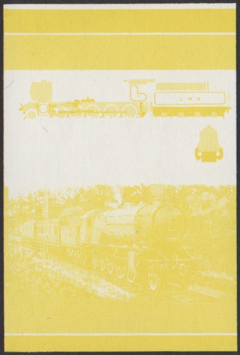 Niutao 2nd Series 10c 1943 Gordon Austerity Class 2-10-0 Locomotive Stamp Yellow Stage Color Proof