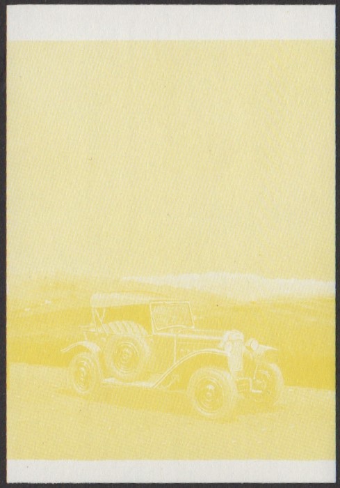 Nui 1st Series 30c 1924 Opel Laubfrosch Automobile Stamp Yellow Stage Color Proof