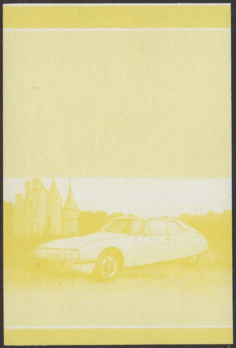Nui 2nd Series $1.10 1972 Citroën-Maserati S.M. Coupe Automobile Stamp Yellow Stage Color Proof