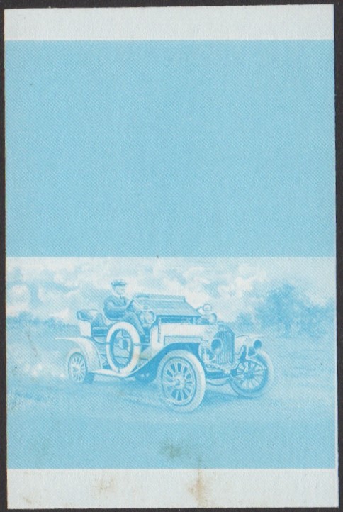 Nui 2nd Series 5c 1909 Buick Automobile Stamp Blue Stage Color Proof