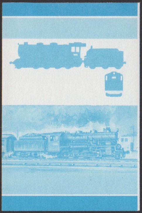 Nui 2nd Series 15c 1913 Class 9600 2-8-0 Locomotive Stamp Blue Stage Color Proof