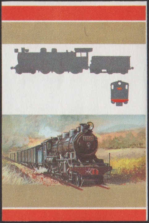Nui 2nd Series 5c 1911 Class 8800 4-6-0 Locomotive Stamp All Colors Stage Color Proof