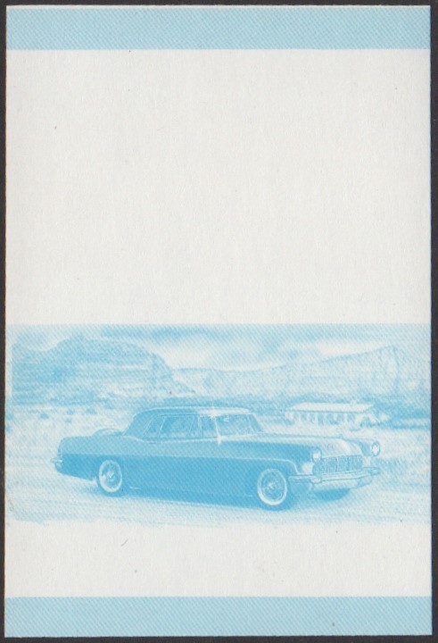 Nukufetau 2nd Series 15c 1956 Lincoln Continental Mark II Automobile Stamp Blue Stage Color Proof