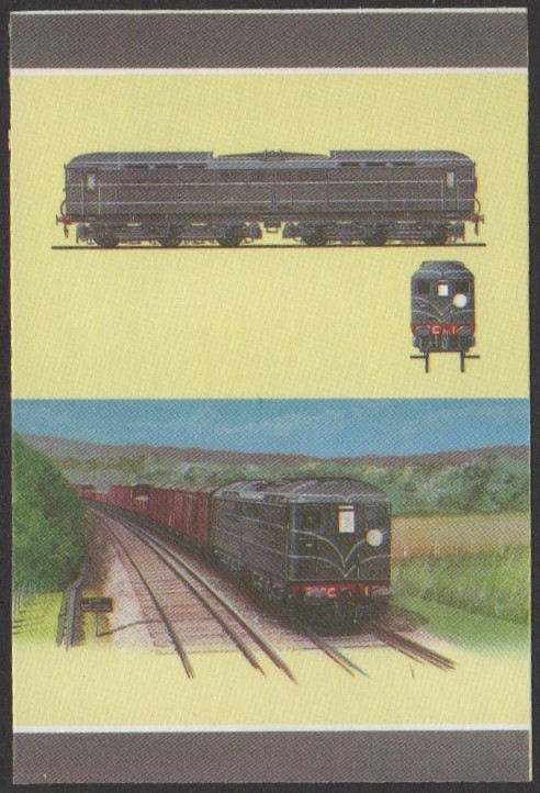 Nukufetau 3rd Series 25c 1941 SR No. CC 1 Co-Co Locomotive Stamp All Colors Stage Color Proof