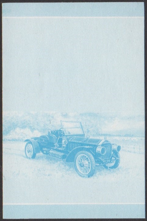 Nukulaelae 1st Series 35c 1907 Napier 60HP Touring Car Automobile Stamp Blue Stage Color Proof