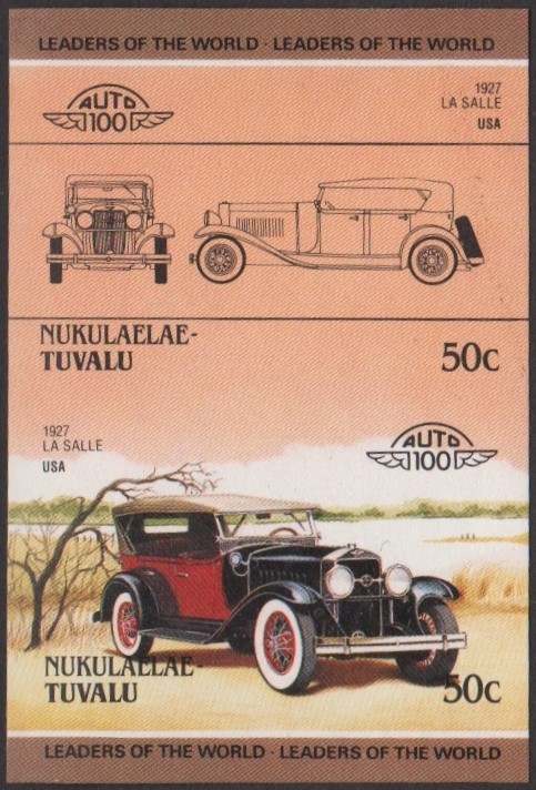 Nukulaelae 2nd Series 50c 1927 La Salle Automobile Stamp Final Stage Color Proof