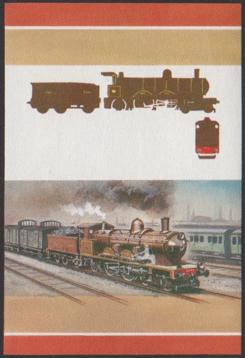 Nukulaelae 2nd Series 40c 1900 Nord De Glehn Atlantic 4-4-2 Locomotive Stamp All Colors Stage Color Proof