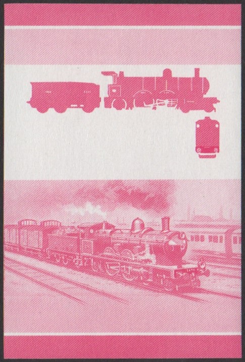 Nukulaelae 2nd Series 40c 1900 Nord De Glehn Atlantic 4-4-2 Locomotive Stamp Red Stage Color Proof