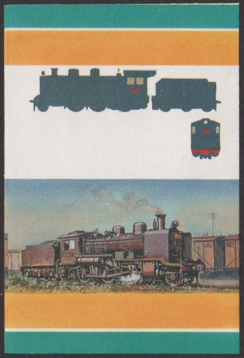 Nukulaelae 3rd Series 50c 1914 J.N.R. Class 8620 2-6-0 Locomotive Stamp All Colors Stage Color Proof