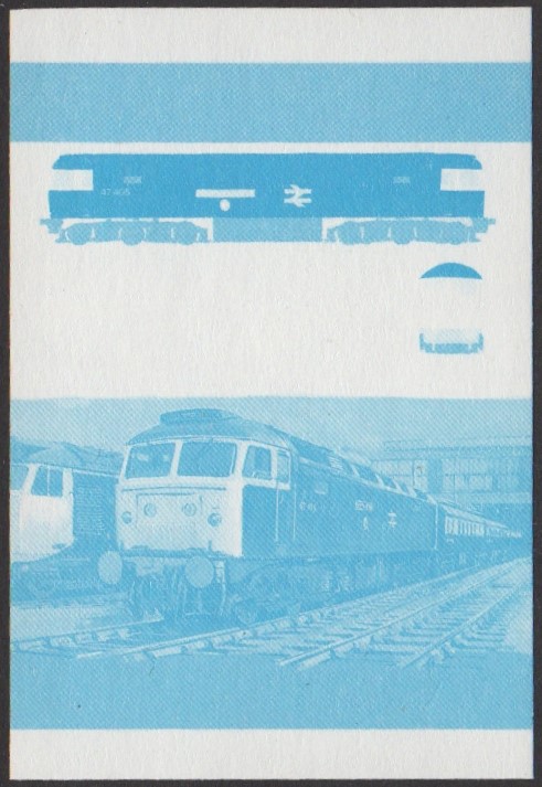 Nukulaelae 4th Series 10c 1962 Class 47 Co-Co Locomotive Stamp Blue Stage Color Proof