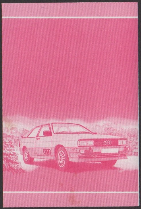 Tuvalu 2nd Series 70c 1982 Audi Quattro Automobile Stamp Red Stage Color Proof