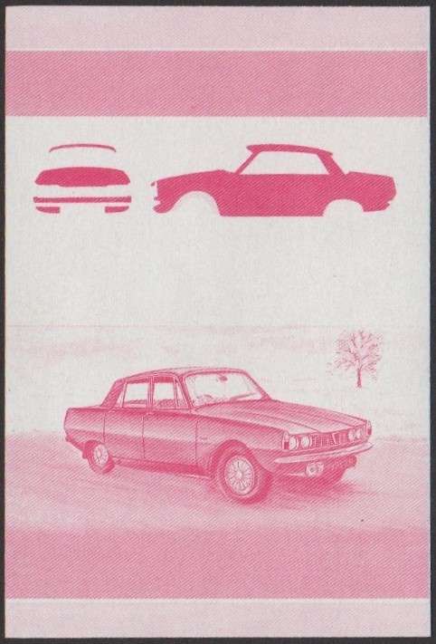 Tuvalu 4th Series 40c 1964 Rover 2000 Automobile Stamp Red Stage Color Proof