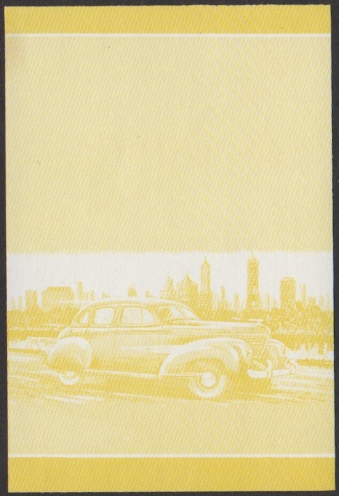 Vaitupu 3rd Series 30c 1938 Graham Automobile Stamp Yellow Stage Color Proof
