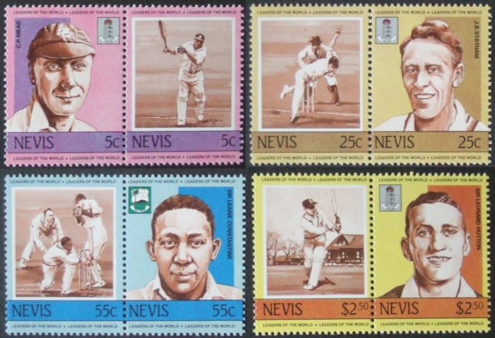 Leaders of the World Cricket Players Stamps