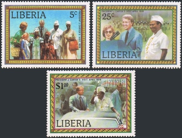 Liberia 1978 President Carter's Visit to Liberia Stamps