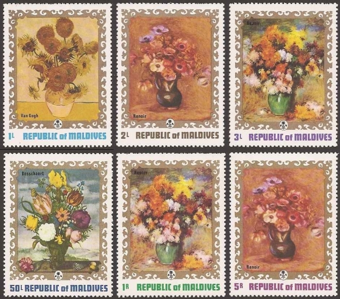 1973 Floral Paintings Stamps
