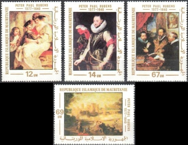 Mauritania 1977 Rubens Paintings Stamps