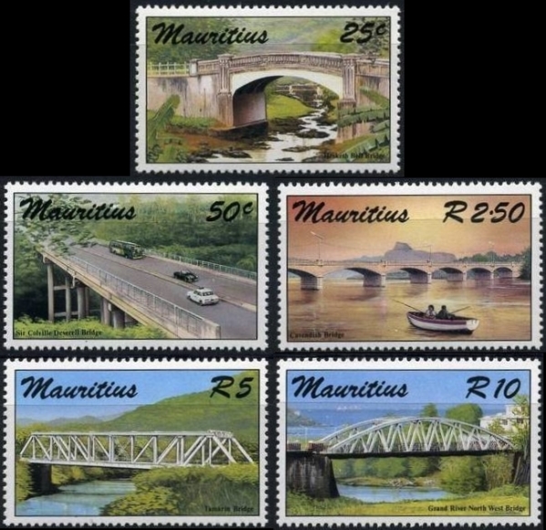 1987 Mauritius Bridges Stamps