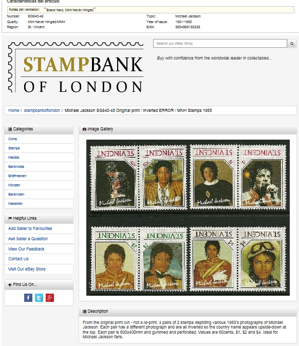 Stampbank of London Advertisement on eBay