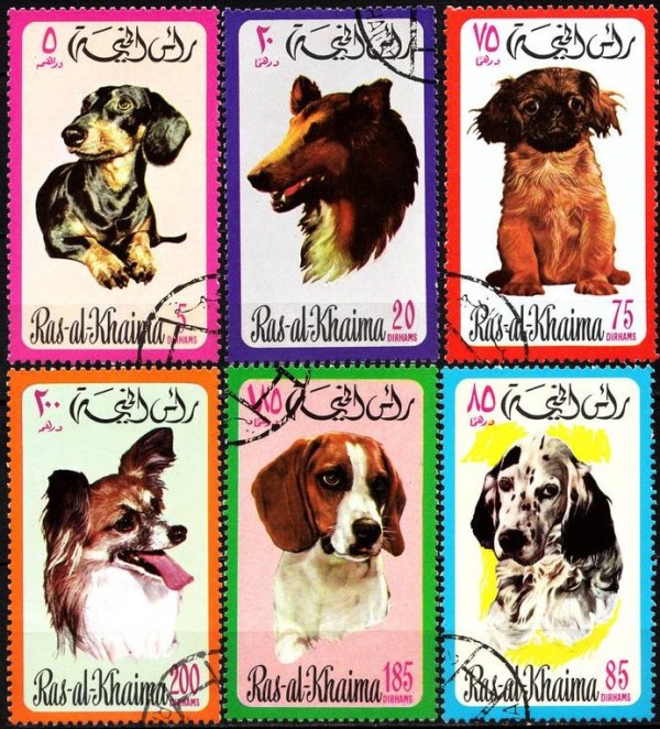 Ras al Khaima 1971 Dogs Stamps