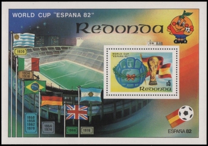 Redonda 1981 World Cup Soccer Championship Souvenir Sheet