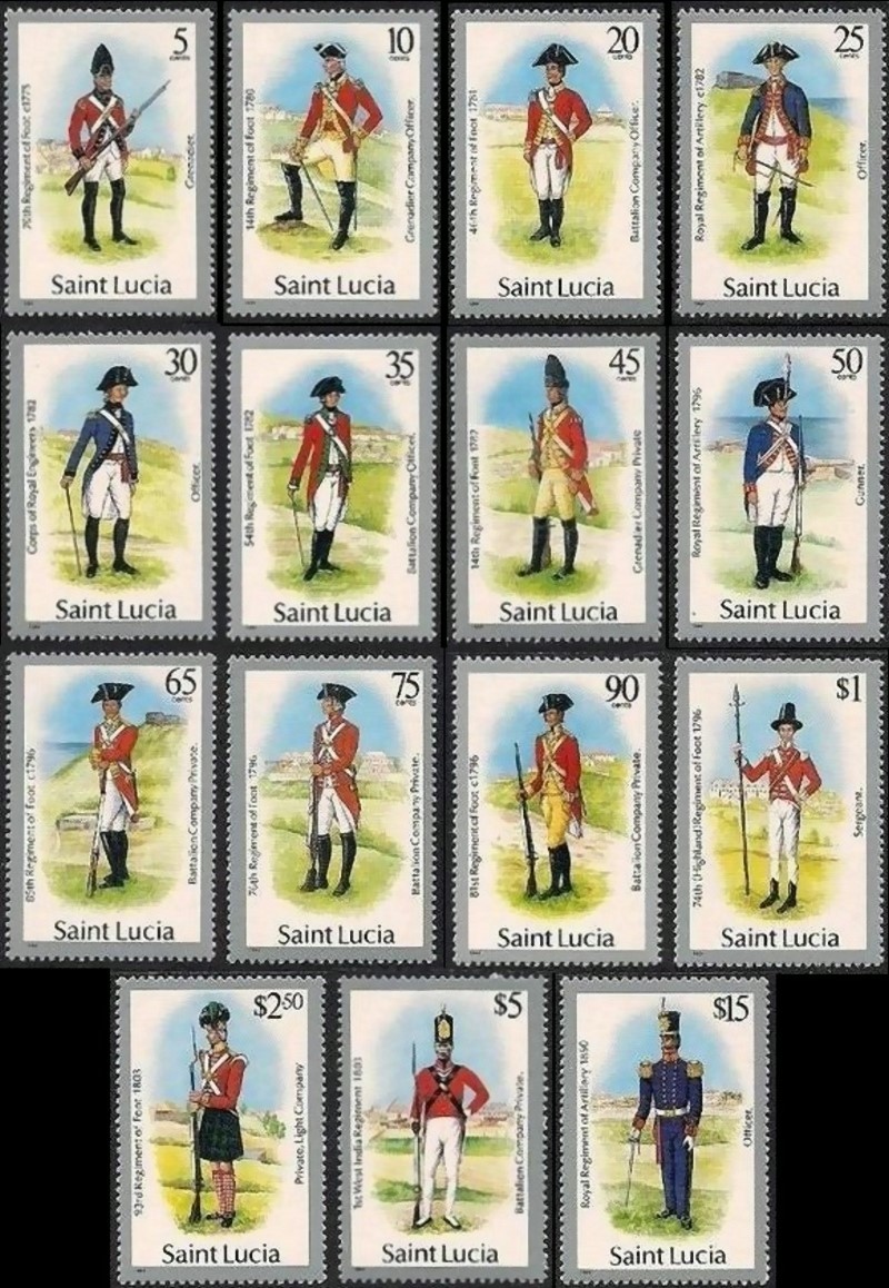 1985 Military Uniforms Stamps