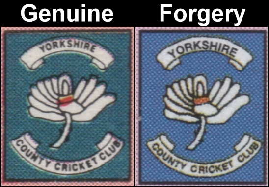 Saint Vincent 1985 Cricket Players 5c N.S. Taylor Fake with Original Comparison of the Team Country Logo