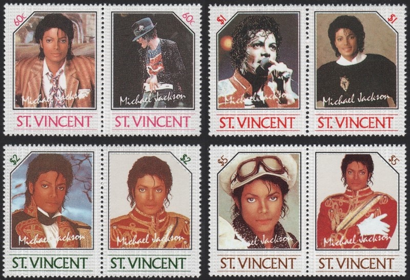 The Saint Vincent 1985 Michael Jackson Forged Unauthorized Reprint Set of Singles