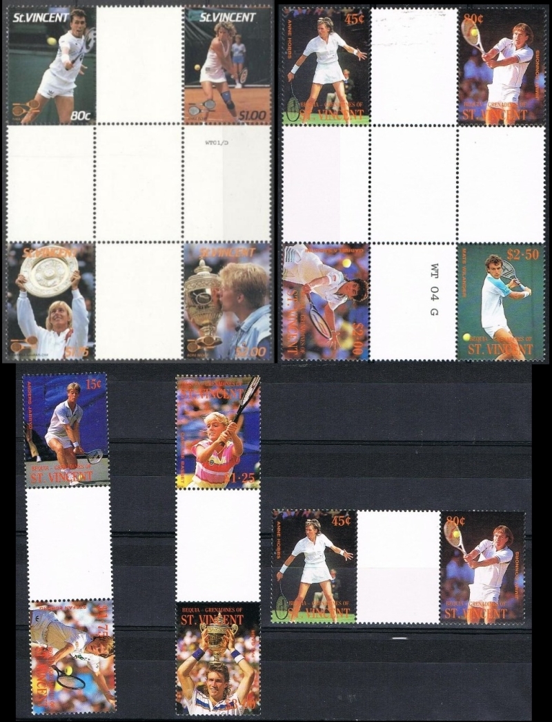1987 International Lawn Tennis Players Center Cross-gutter Blocks