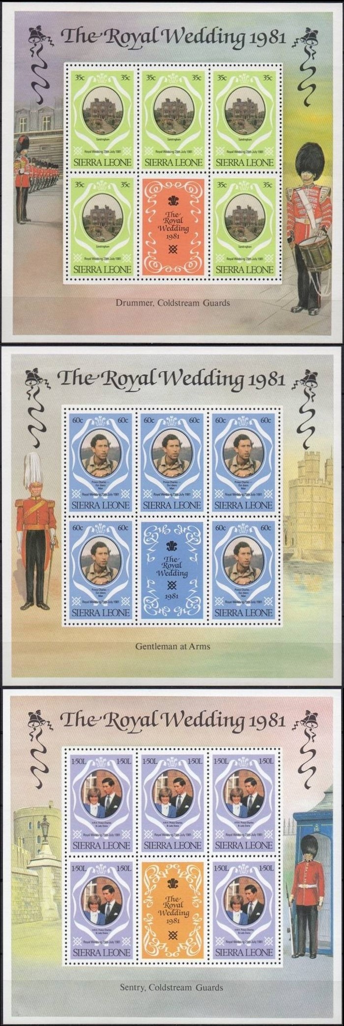 1981 Royal Wedding (2nd issue) Sheetlets