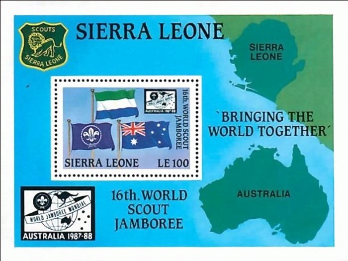 1987 16th World Scout Jamboree Souvenir Sheet