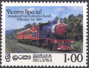 Sri Lanka 1986 Inaugural Run of Viceroy Special Train Stamp