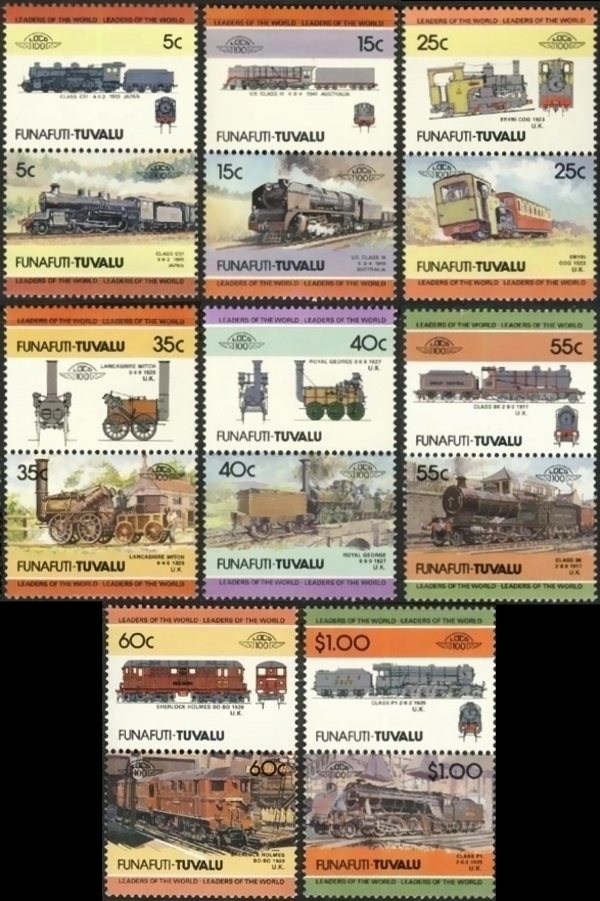 1984 Leaders of the World, Locomotives (2nd series) Stamps