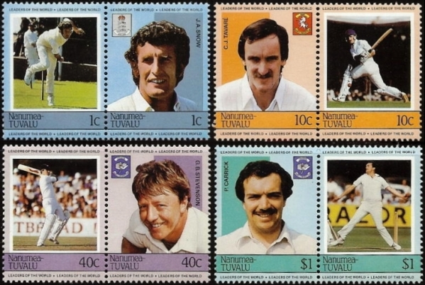 1984 Leaders of the World, Famous Cricket Players Stamps